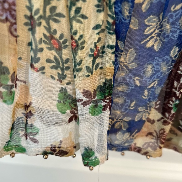 Anthropologie Floreat Boho Patchwork-Look Floral Print Top Size Small - Picture 6 of 7